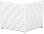 Kozyard Ground Mounting Kit for 2-Panel Privacy Screens – Perfect for Securing to Concrete – Helps Hide Clutter and Keep Your Outdoor Space Neat – Fits Both White & Black Panels
