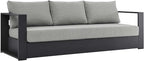 Modway Tahoe Aluminum Outdoor Patio Sofa in Gray Gray