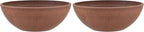 PSW Pot Collection Shallow Bowl Planter, 10-inch | Terra Cotta Color | Pack of 2 | For Succulents & Bonsai