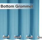 NICETOWN Outdoor Curtain for Patio/Balcony, Thermal Insulated Weight Heavy Windproof Top and Bottom Stainless Steel Grommets Sun/Rain Protect Drape for Porch/Pergola, 1 Piece, W52 by L84, Teal Blue