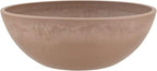 PSW Pot Collection M30TP 12-inch Plastic/Stone/Wood Composite Low Bowl Planter – No Drainage Hole (Drillable), Shallow Indoor/Outer Pot for Succulents, Bonsai, Fairy Gardens, Herbs, Taupe