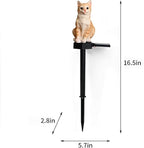 Cat Solar Light Ornaments Garden Decor Outdoor Lawn Decorations Cute Animal Stake Patio Yard Statue Waterproof Tabby Gifts for Lovers
