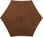 Blissun 7.5 ft Patio Umbrella, Yard Umbrella, Outdoor Market Umbrella with Push Button Tilt Crank, Brown