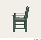 POLYWOOD Vineyard 48" Outdoor Patio Bench, Green
