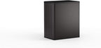 Suncast Heavy-Duty Resin Outdoor Storage Cabinet, 30" W x 20.25" D x 36" H Dark Grey Base Garage Storage Cabinet with Lockable Doors and Metal Reinforced Shelves, Made in The USA