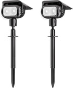 Nreonrick Solar Spot Lights 360° Adjustable Solar Lights Outdoor IP65 Waterproof with 2-in-1 Solar Powered Spotlights for Landscape Lighting for Garden, Yard, Pathway (Cool White, 2 Pack)