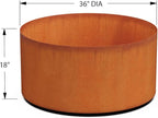 PLANTERCRAFT Corten Steel Metal Planter Box, Round Sizes, Modern Garden Steel planters for Commercial and Residential Outdoor Use.