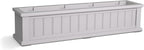 Mayne Cape Cod 4ft Window Box - White - 48in L x 11in W x 10.8in H - Polyethylene - Built-in Water Reservoir (4841-W)