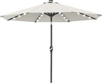 ABCCANOPY 10FT Durable Solar Led Patio Umbrellas with 32LED Lights (Light Beige)
