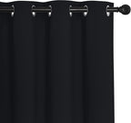 NICETOWN Black Blackout Curtain 78 inches Long - Thermal Insulated Grommet Soundproof Heat & Cold Blocking Privacy Doorway Curtain Window Treatment for Bedroom (1 Panel, W52 x L78)