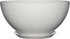 Classic Home and Garden Rosie Modern Planter w/Drainage - Contemporary Planter Bowls - Shallow Round Vases for Small Plants - Versatile Indoor & Outdoor Pots (10” Stark White)