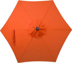 Blissun 7.5 ft Patio Umbrella, Yard Umbrella, Outdoor Market Umbrella with Push Button Tilt Crank, Orange