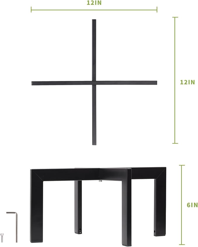 IZIDDO 4 Pack Plant Stand Indoor Outdoor,Metal Mid-Century Pot Stand,Modern Plant Holder Rattan Flower Plant Stool,Low Short Plant Stands for Indoor Fit 5-12 Inch Pot,Black(Pot & Plant Not Included)