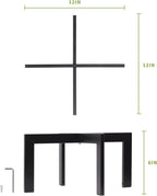 IZIDDO 4 Pack Plant Stand Indoor Outdoor,Metal Mid-Century Pot Stand,Modern Plant Holder Rattan Flower Plant Stool,Low Short Plant Stands for Indoor Fit 5-12 Inch Pot,Black(Pot & Plant Not Included)