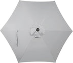 Blissun 7.5 ft Patio Umbrella, Yard Umbrella, Outdoor Market Umbrella with Push Button Tilt Crank, Grey