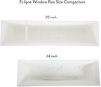 The HC Companies 24" Eclipse PlasticWindow Box 7.76"x24"x6.57" in White Color