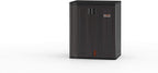 Suncast Heavy-Duty Resin Outdoor Storage Cabinet, 30" W x 20.25" D x 36" H Dark Grey Base Garage Storage Cabinet with Lockable Doors and Metal Reinforced Shelves, Made in The USA