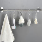 16 Pack S Shaped Hooks - 3.5 inch Heavy Duty Hooks with Safety Buckle for Hanging Plants, Clothes, Kitchen Utensils, Bags (Silver)
