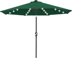 ABCCANOPY Durable Solar Led Patio Umbrellas with 32LED Lights 11FT (Deep Green)