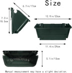 Self-Watering Wall Mounted Planter Set, Indoor and Outdoor Vertical Planter, Stackable Wall Mounted, for Balcony Decoration(Blackish Green 4 Pack)