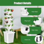 Vertical Hydroponic Tower Garden Growing System - Indoor Planter Kit with 30 Pods, Aeroponic-Style Tower for Herbs, Vegetables, Lettuce & Strawberries, Home Countertop Grow System, White