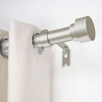 Curtain Rods for Windows 32 to 170, 1 Inch Adjustable Heavy Duty Long Window Outdoor Curtain Rod for Patio, Drapery Rods with Simple End Caps, Size 32"-170", Brushed Nickel