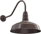 Wall Lights - Dark Bronze Farmhouse Barn Light, 16-Inch Dome