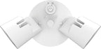 Lithonia Lighting HomeGuard 2-Light LED Outdoor Flood Lights, Outdoor LED Lights, Dusk to Dawn Sensor, Adjustable Lumens, 4000K Cool White, Round Heads, White (HGX LED 2RH ALO 40K 120 PE WH M2)
