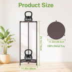 iDavosic.ly 2 Tier Corner Plant Stand Indoor, Tall Vertical Metal Flower Heavy Duty Pot Holder Shelf Outdoor for Patio Porch Living Room, Bronze - Round