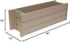 New Age Garden EPWB103-R30 ecoFLEX Rectangular Flower or Herb Window Box, 30" Wide, Tan