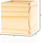 Wood Planter Box, 5 Inch Square, Rose Wood, Plastic Liner, Garden Centerpiece Display, Wedding Flowers Holder, Home and Venue Decor (5x5 Set of 4, Rose Wood)