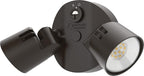 Lithonia Lighting HomeGuard 2-Light LED Outdoor Flood Lights, Outdoor LED Lights, Dusk to Dawn Sensor, Adjustable Lumens, 4000K Cool White, Round Heads, Dark Bronze (HGX LED 2RH ALO 40K 120 PE DDB)