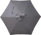 Blissun 7.5 ft Patio Umbrella, Yard Umbrella, Outdoor Market Umbrella with Push Button Tilt Crank, Dark Grey