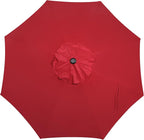 Blissun 9' Outdoor Patio Umbrella, Outdoor Table Umbrella, Yard Umbrella, Market Umbrella with 8 Sturdy Ribs, Push Button Tilt and Crank