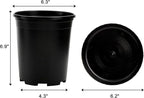 Fasmov 10PCS 1 Gallon Durable Nursery Pot Garden Flower Pots Nursery Plant Container Kit with 10 Pcs Matching Pallets, Black