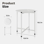 Bamworld White Plant Stand Indoor Small Plant Table for Large Plants Outdoor Single Plant Holder Heavy Duty Plant Stool for Patio Garden Balcony Living Room Small Round Side Table
