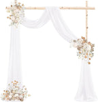 Outdoor Curtains: White Sheer Gauze Arch Drapes, 4 Panels, 29 x 20 ft