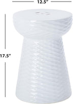Safavieh Daphne Glazed Ceramic Decorative Garden Stool, White
