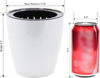 SAND MINE Self Watering Planter White Flower Pot (6, XL)