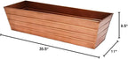 Achla Designs C-21C Plated Flower Box, Window Flowerbox Planter, Large, Copper