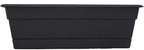Bloem Dura Cotta 18" Black Resin Rectangle Window Box Planter with Saucer Tray for Indoor and Outdoor Gardening
