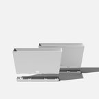 Veradek Midori Long Trough Planter (White, 31 inch - 2 Pack with 2 Saucer Trays)