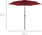 Best Choice Products 10ft Outdoor Table Compatible Steel Polyester Market Patio Umbrella w/Crank and Easy Push Button Tilt
