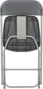 Flash Furniture Hercules Series Plastic Folding Chair - Grey - 4 Pack 650LB Weight Capacity Comfortable Event Chair-Lightweight Folding Chair