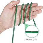 Tenn Well Green Plant Ties, 32 Feet 5mm Soft Garden Wire Ties for Tomato Plants, Climbing Roses and Cucumbers (2PCS X 16 Feet)