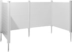 VEVOR Outdoor Privacy Screens, 50" W x 50" H Air Conditioner Fence, Pool Equipment Enclosure, Horizontal Vinyl Privacy Fence, Perfect to Enclose Trash Can and A/C Units (4-Panel)