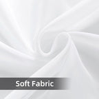 SpaceDresser Waterproof Outdoor Sheer Curtains for Patio - 2 Panels Rod Pocket Indoor Voile Sheer Curtain for Living Room,52W x 84L inch, White