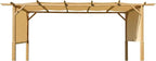 Garden Winds Durable Replacement Canopy Top Cover Compatible with The 49964, 23700 Aldi Gardenline Belavi and Shoprite Pergola - Classic Sand Beige, 350