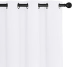 NICETOWN Bedroom Curtain Room Darkening Drapery 102 inches Length - Home Fashion Thermal Insulated Grommet Room Darkening Curtain for Living Room (White, 1 Panel, 52 x 102 inches)
