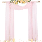 Outdoor Curtain Fabric: Blush Pink Sheer Chiffon, 29 x 236 Inch